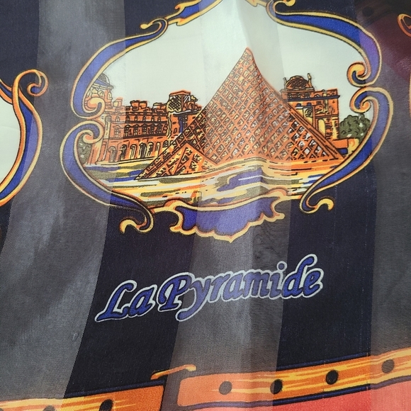 𝅺J.Mico Sancho Souvenir de Paris vintage scarf - Picture 8 of 11